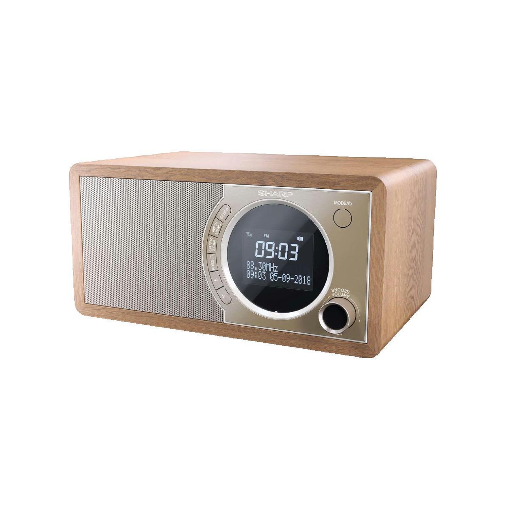 Voir la diapositive 3 : Sharp Radio numérique Sharp DR-450 Bluetooth marron
