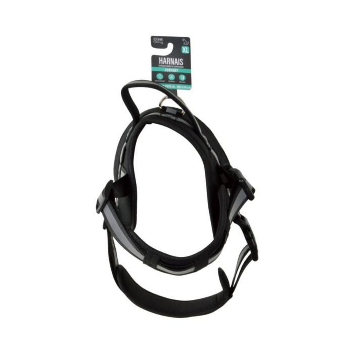 Paris Prix Harnais Chien XL Réglable  Essentiel  115cm Noir