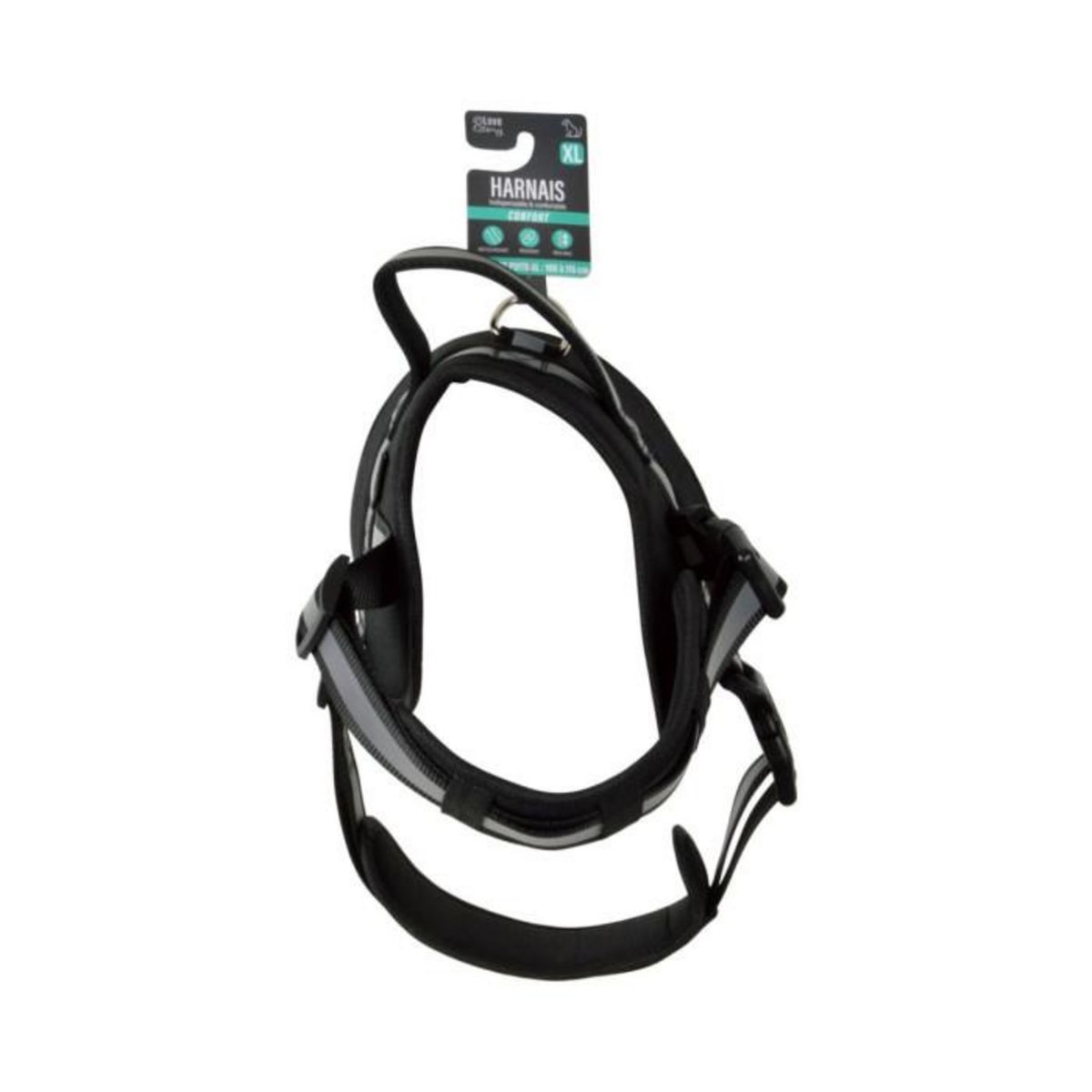 Paris Prix Harnais Réglable Confort  Essentiel  100-115cm Noir