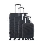 WAVE PARIS WAVE PARIS - Set de 4 Valises Rigides TIGRE-M. Coloris disponibles : Bleu, Rose, Gris, Beige, Noir