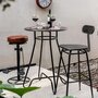 Paris Prix Table de Bar Design Industriel  Amazo  98cm Noir