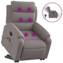 Voir la diapositive 2 : VIDAXL Fauteuil inclinable de massage electrique Taupe Tissu