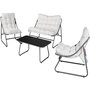 Voir la diapositive 4 : Habitat et Jardin Salon de jardin en métal avec coussins  Aria  - 4 places - Beige