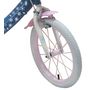 Voir la diapositive 4 : Disney La Reine des Neiges Vélo enfant 16'' Fille - Modèle Reine des neiges pour taille de 105 à 120 cm - Stabilisateurs - Panier avant - Porte poupée arrière - 2 freins & Pneus gonflables