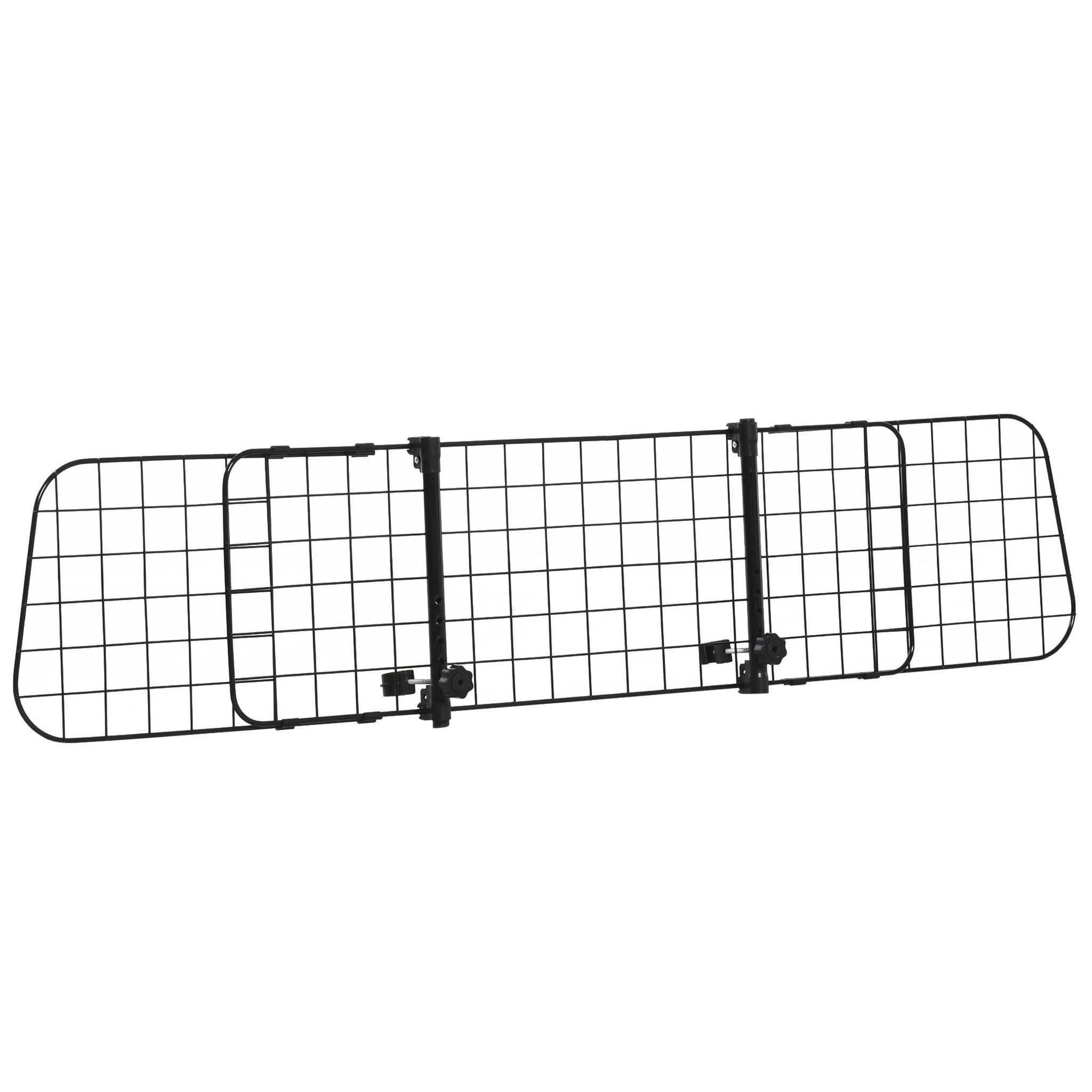 PAWHUT Barrière grille de séparation universelle voiture pour animaux longueur réglable dim. 91-152L x 30H cm kit complet installation inclus noir