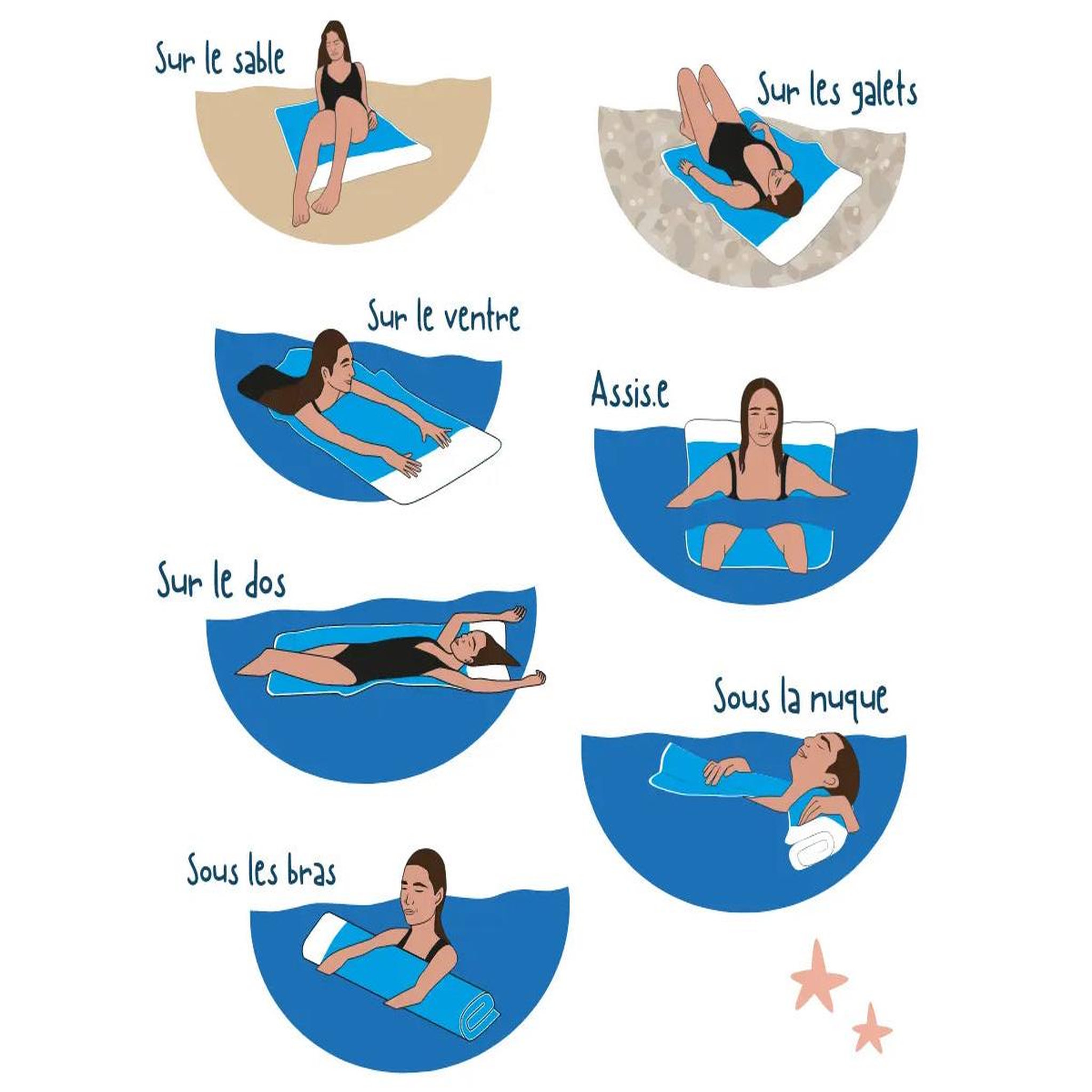 Voir la diapositive 6 : PLOUF Matelas flottant 2 en 1 Rose - Plouf