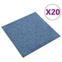 VIDAXL Dalles de tapis de sol 20 pcs 5 m^2 50x50 cm Bleu