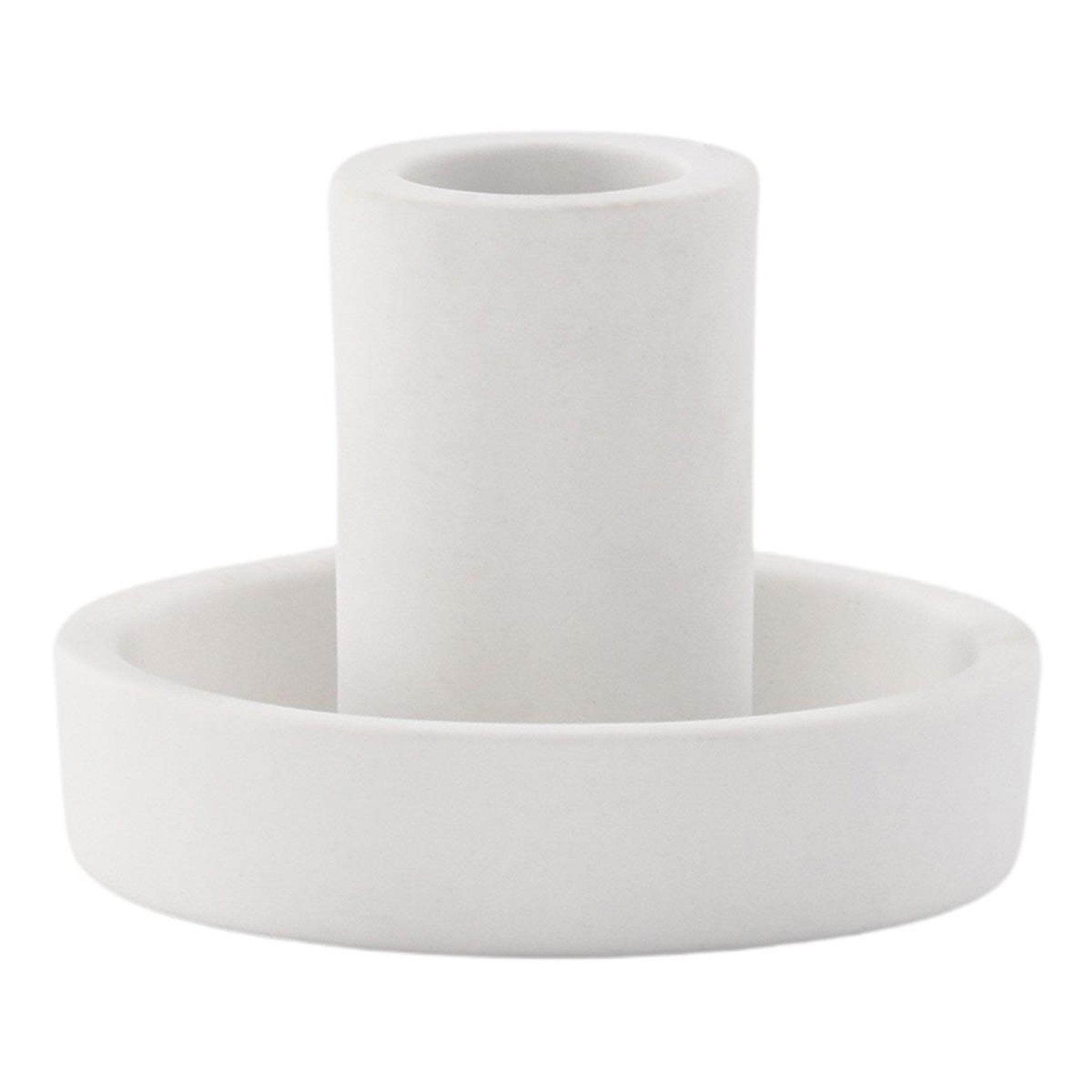Paris Prix Bougeoir design en argile  ceco  11cm blanc