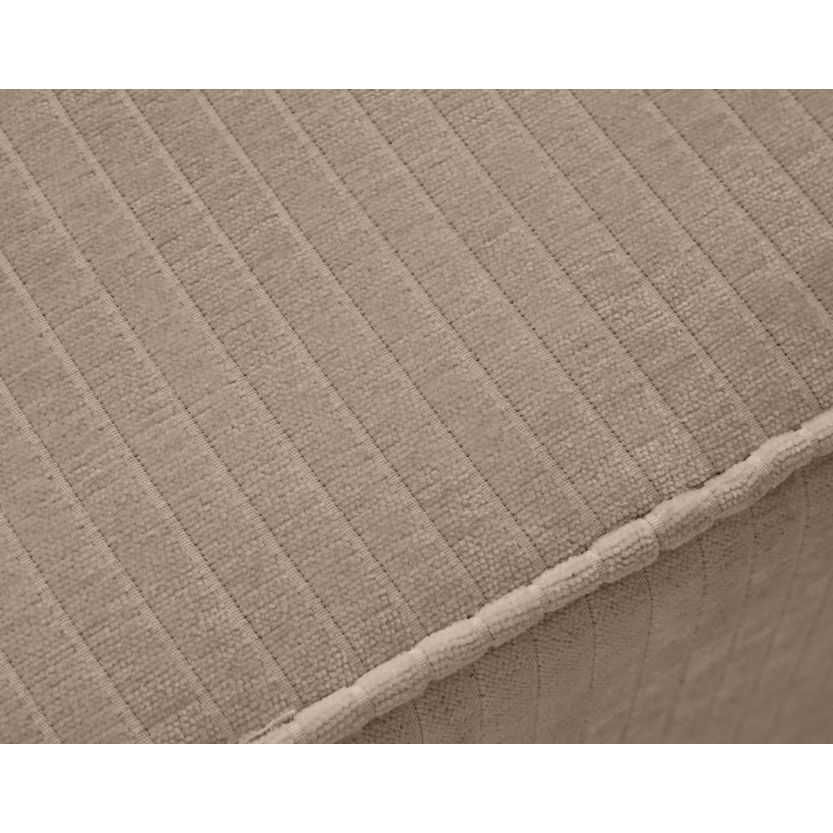 BEST MOBILIER Topaze - pouf - en velours côtelé plat