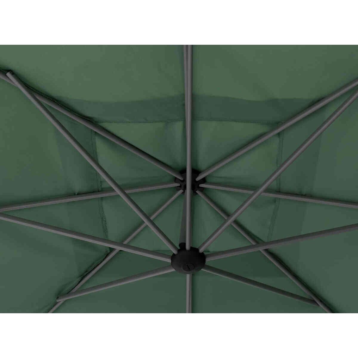 HESPERIDE Parasol déporté carré Manoa Olive - 2,5 x 2,5 m - Hespéride