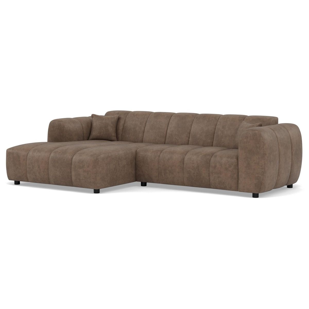 LISA DESIGN Curtis - canapé d'angle gauche 4 places en simili