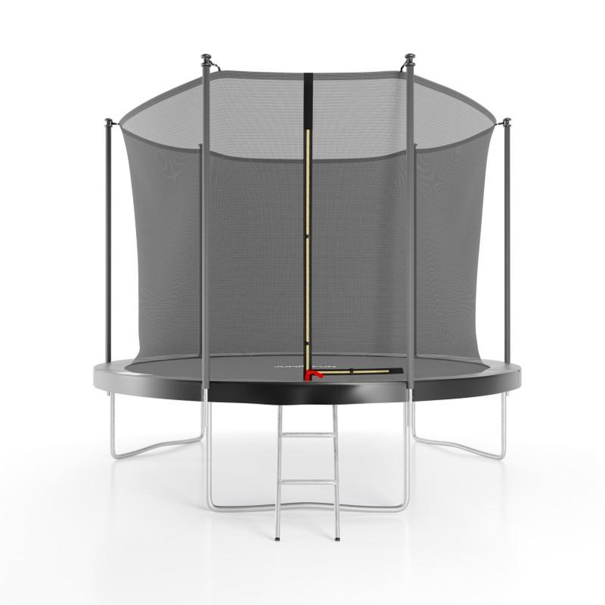 Voir la diapositive 1 : JUMP4FUN Trampoline de jardin ø 305 cm- 10FT- Filet intérieur, Matelas de protection et Echelle
