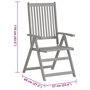 Voir la diapositive 6 : VIDAXL Chaises inclinables de jardin lot de 2 et coussins Bois acacia