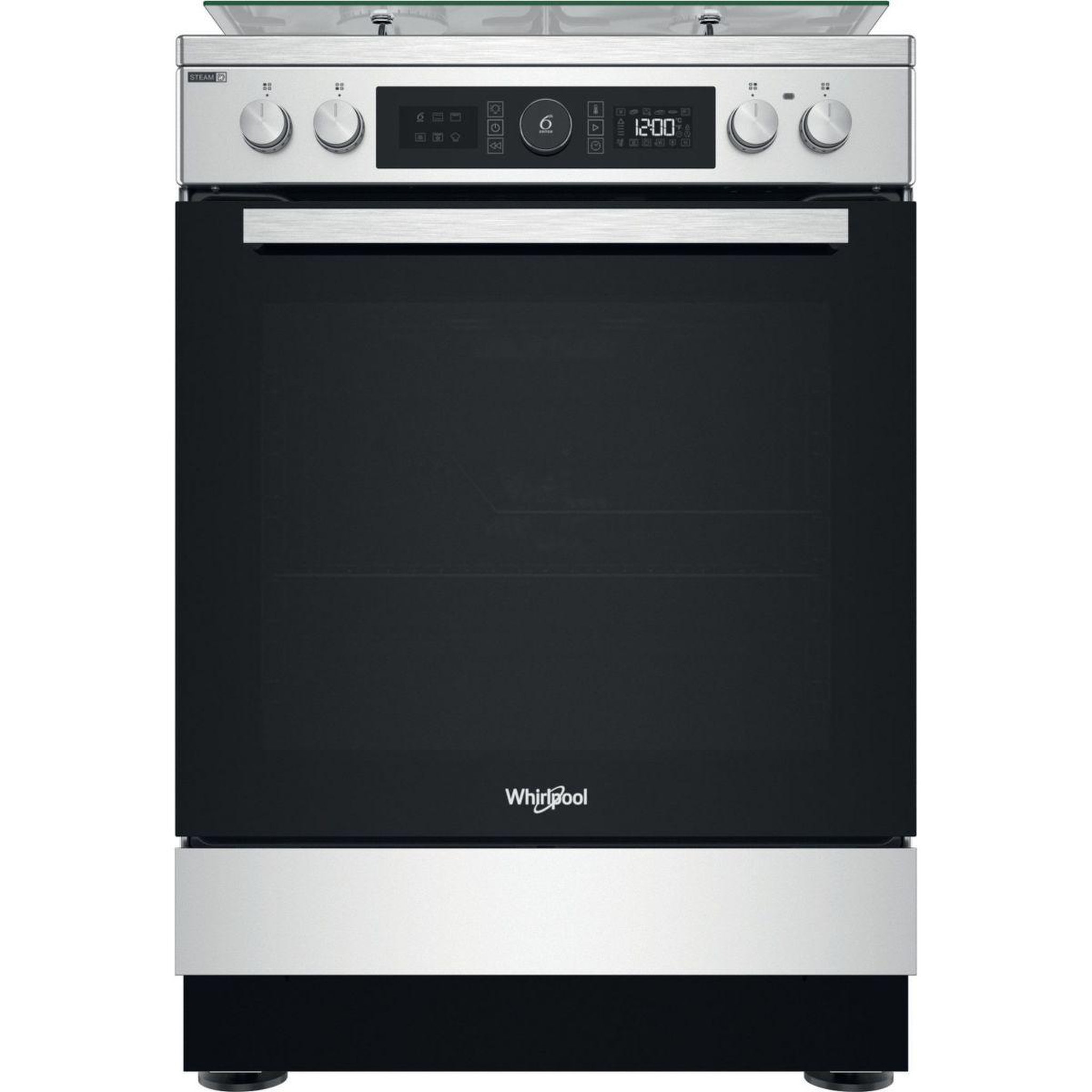 Voir la diapositive 1 : Whirlpool Cuisinière mixte WS68M8APX/E/1