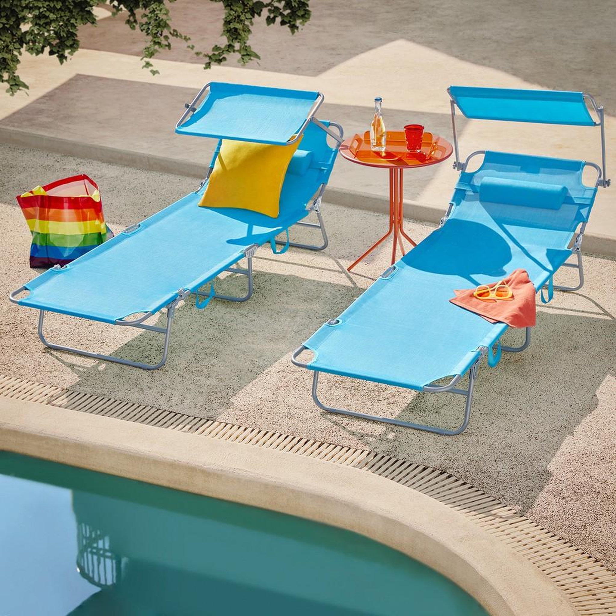 Voir la diapositive 2 : SOBUY SoBuy - Lot de 2 bains de soleil - Moderne - OGS48X2
