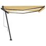 Voir la diapositive 4 : VIDAXL Auvent automatique capteur de vent LED 450x350cm Jaune et blanc