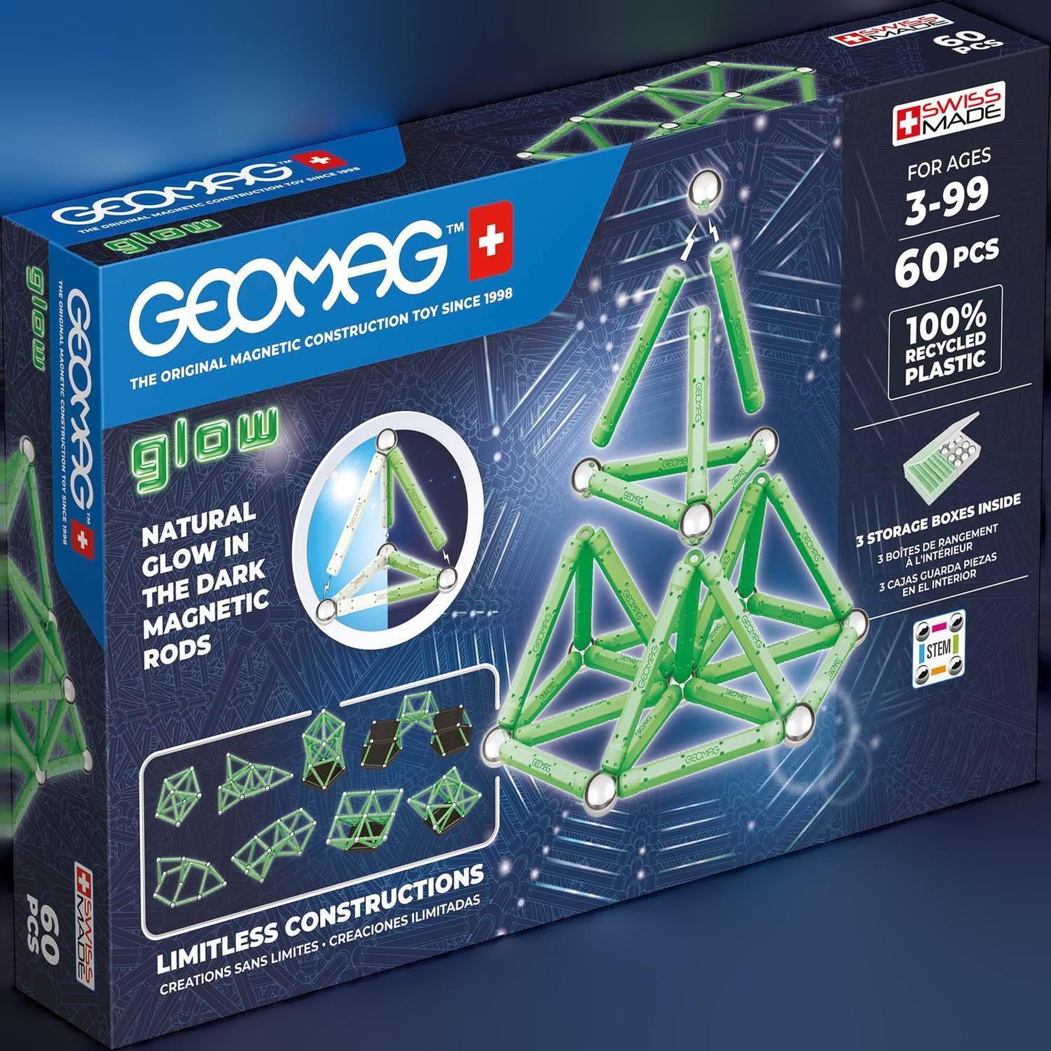 Geomag Jeu de construction Geomag Ecofriendly Glow