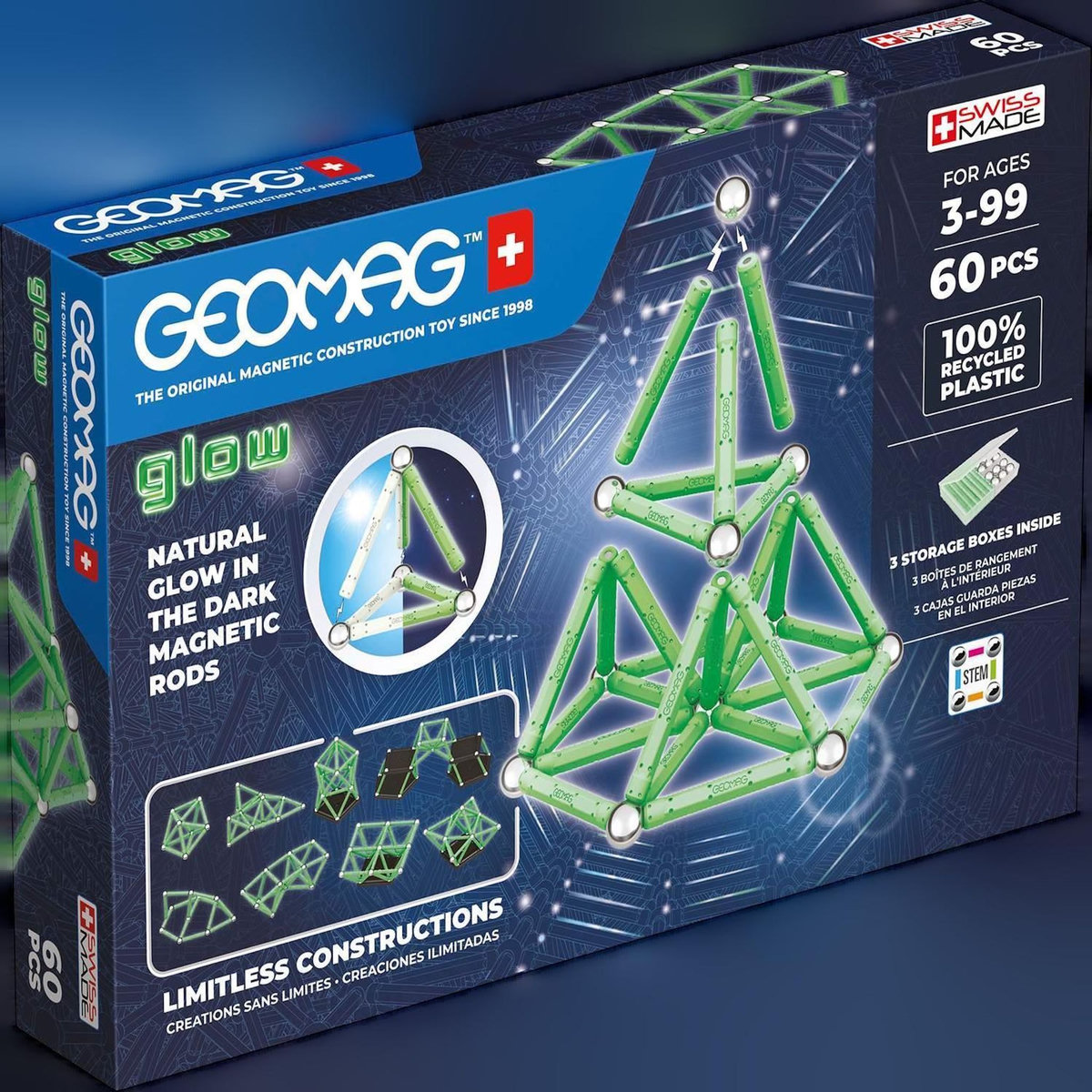 Geomag Jeu de construction Geomag Ecofriendly Glow