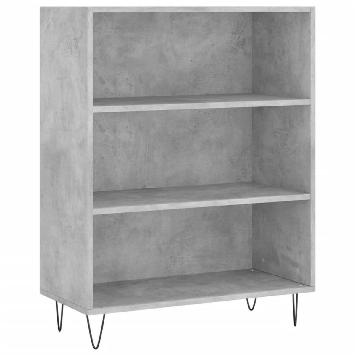 VIDAXL Bibliotheque gris beton 69,5x32,5x90 cm bois d'ingenierie