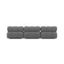Voir la diapositive 6 : LISA DESIGN Ruby - canapé modulable d'angle droit 4 places en velours texturé