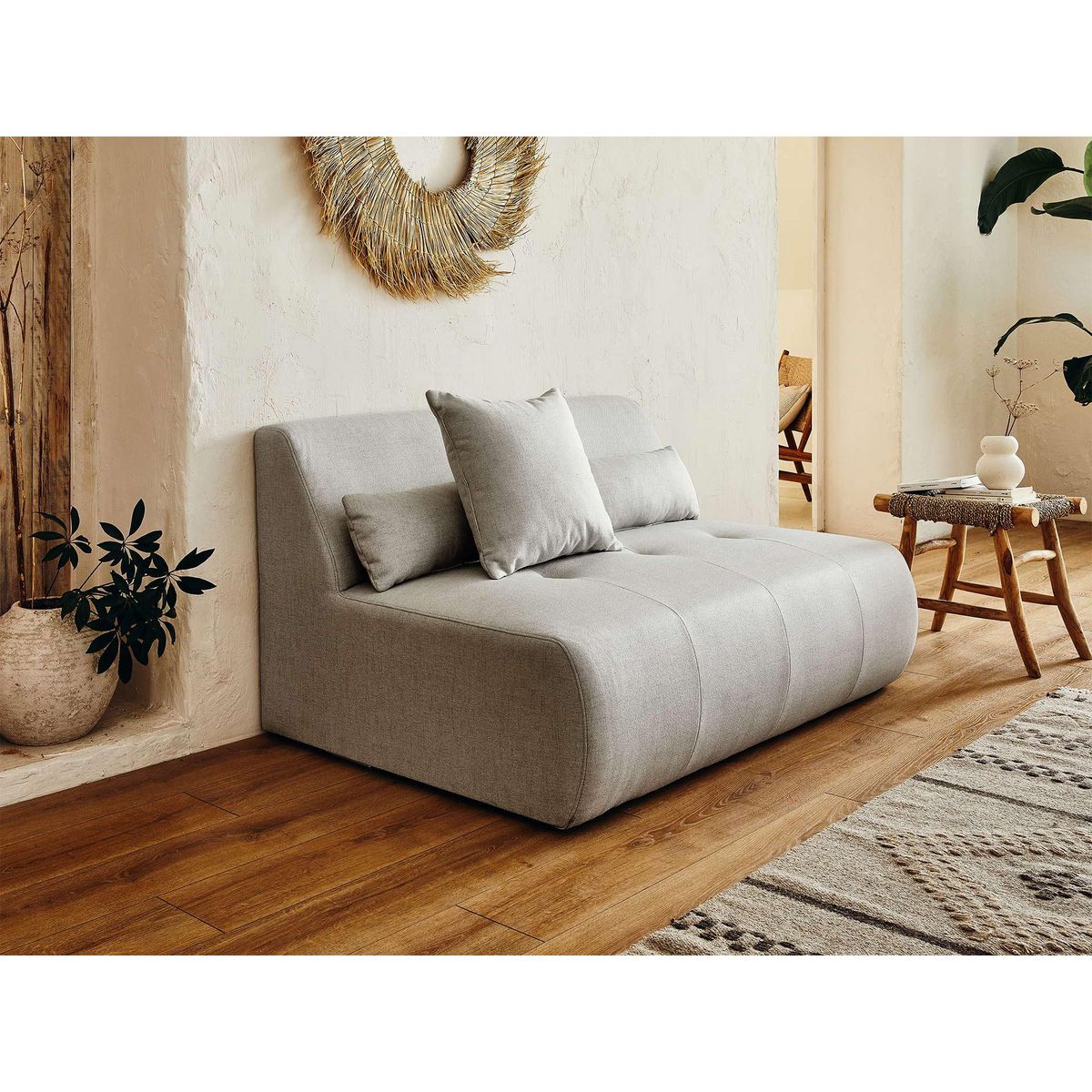 LISA DESIGN Onyx - canapé modulable d'angle réversible 4 places - en tissu