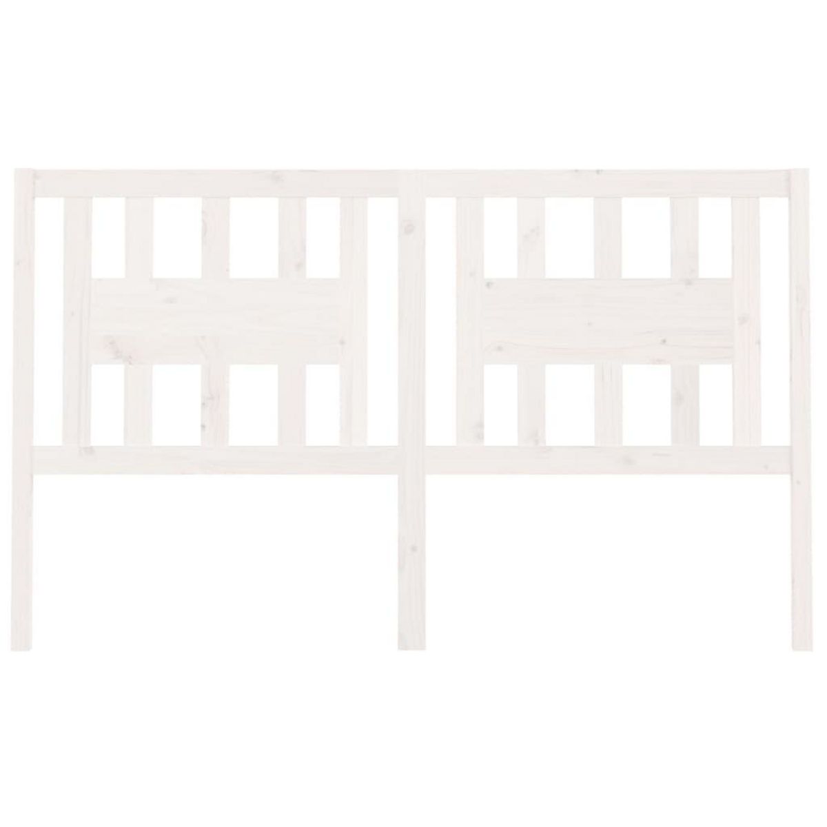 VIDAXL Tete de lit Blanc 146x4x100 cm Bois massif de pin