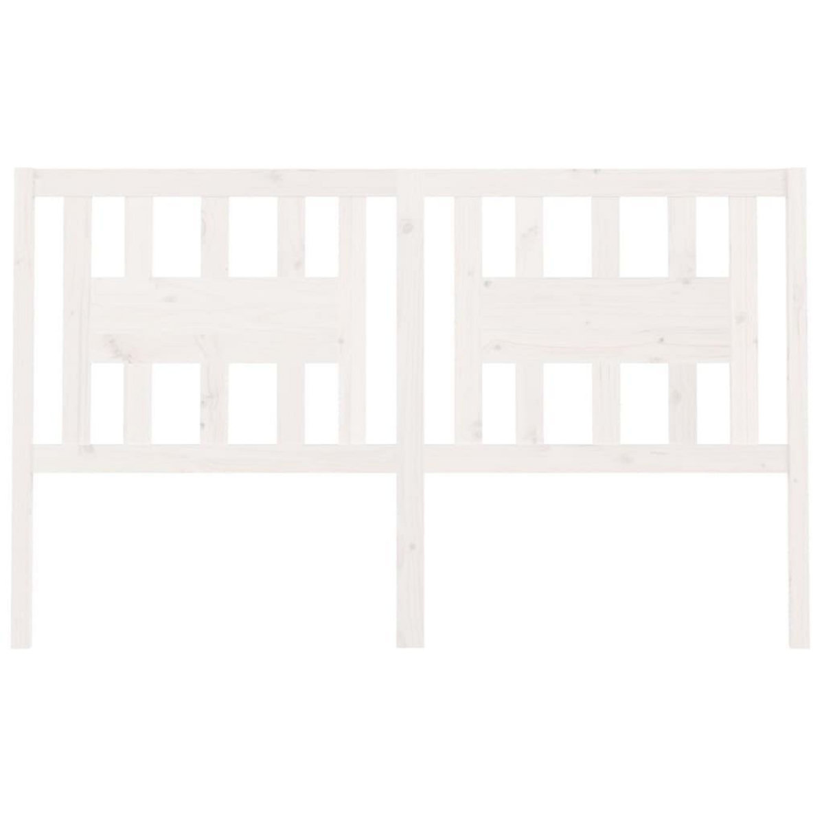 VIDAXL Tete de lit Blanc 146x4x100 cm Bois massif de pin