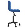 Voir la diapositive 4 : VIDAXL Chaise pivotante de bureau Bleu Velours