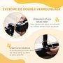 Voir la diapositive 3 : PAWHUT Barrière de sécurité pour chien extensible 74-80 cm -H. 94 cm - sans perçage, double verrouillage - métal noir