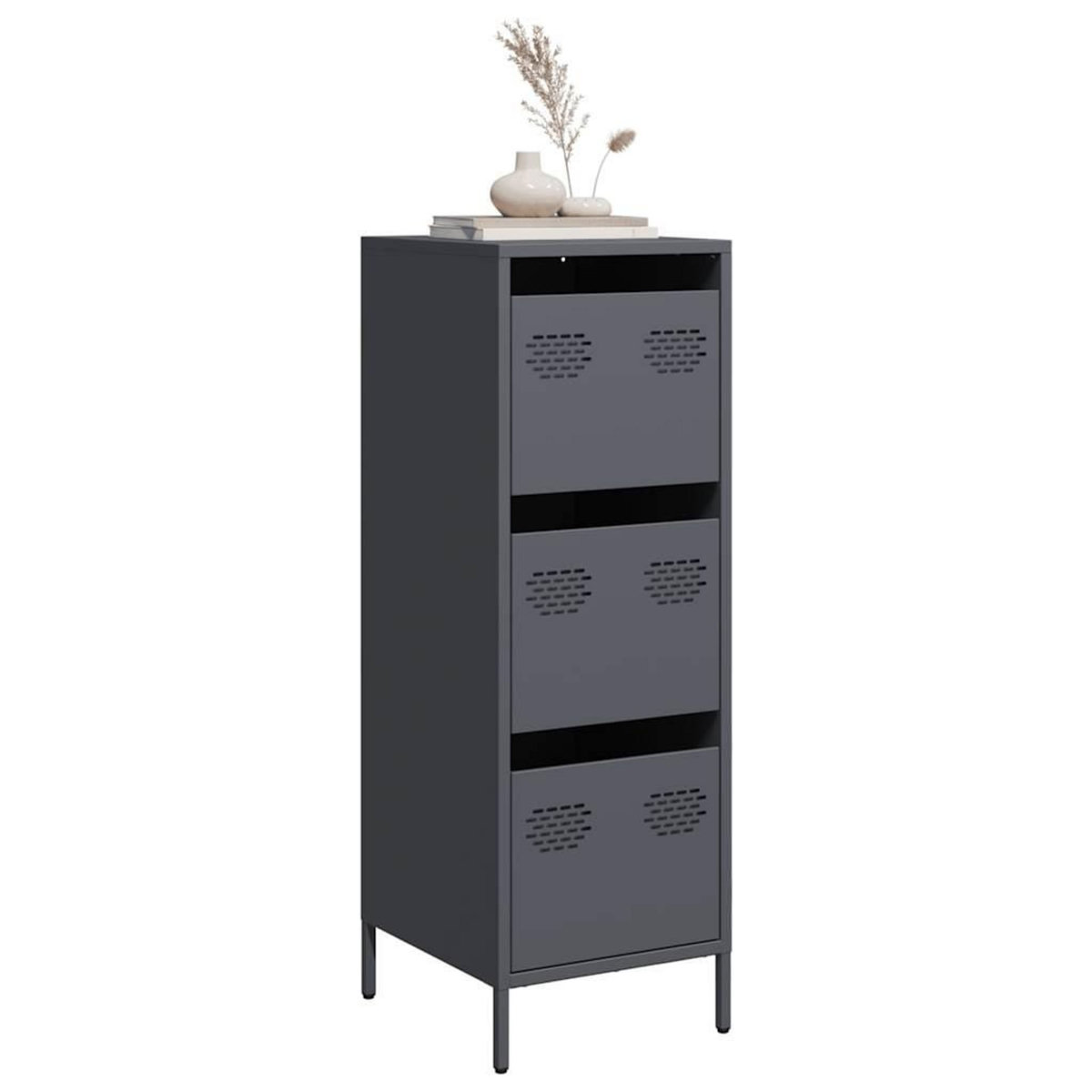 VIDAXL Buffet haut anthracite 39x35x103,5 cm acier