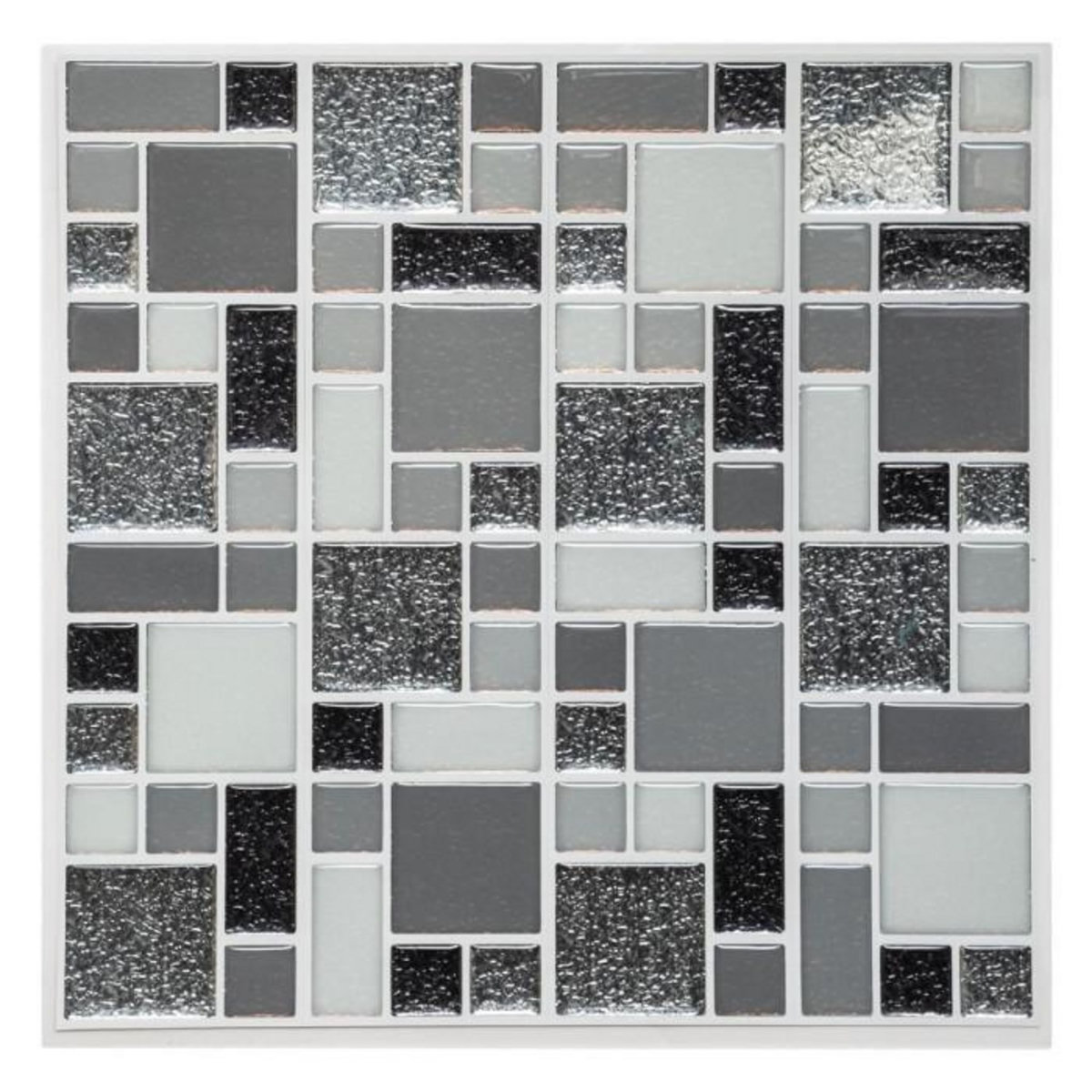 Paris Prix Sticker Carré Déco  Shine  25x25cm Gris