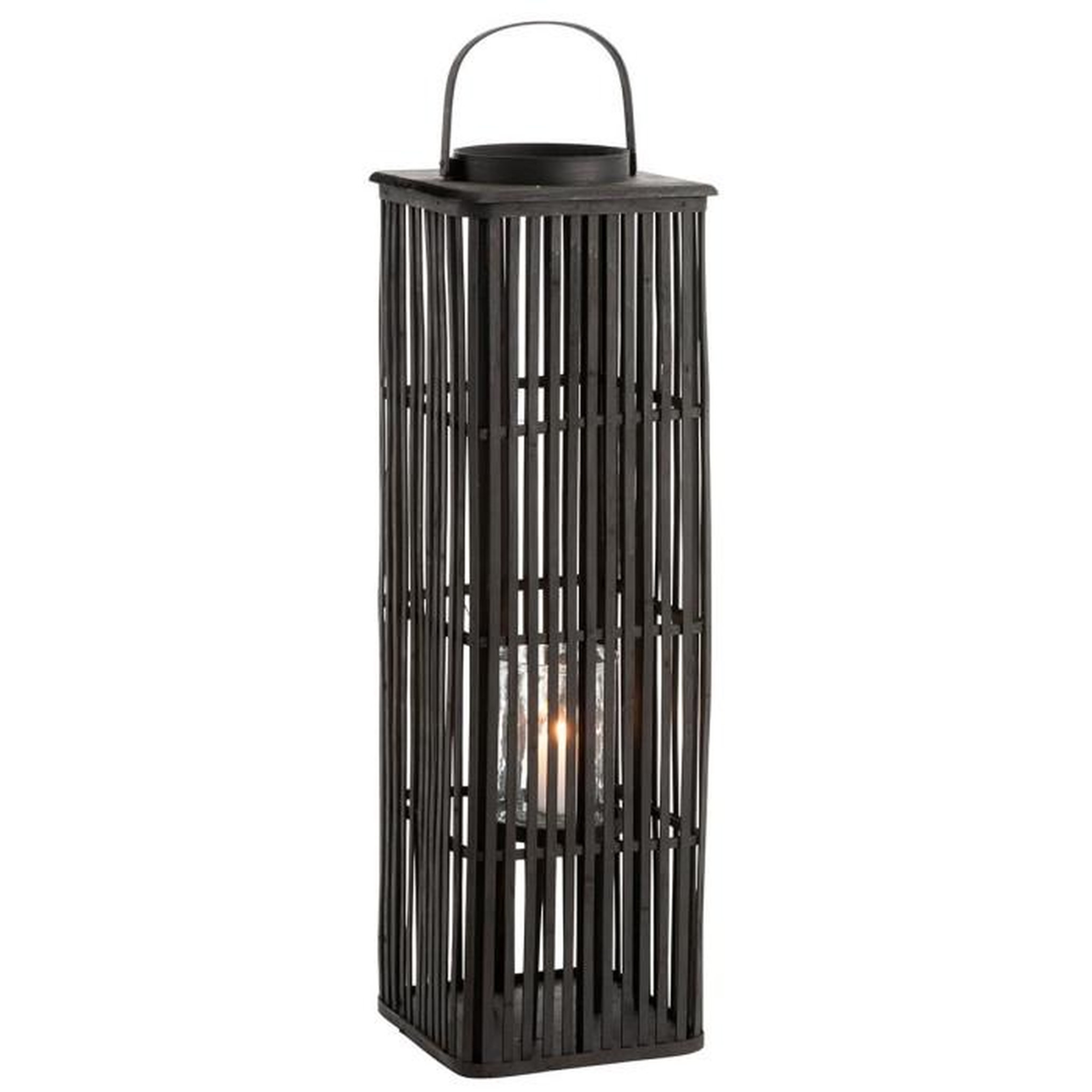 Voir la diapositive 2 : Paris Prix Lanterne Déco en Bambou  Longue  89cm Noir