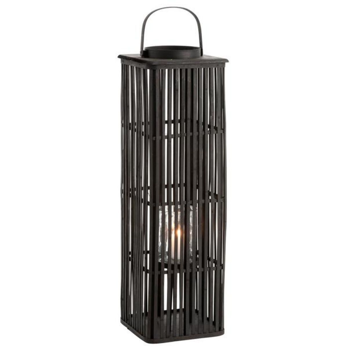Paris Prix Lanterne Déco en Bambou  Longue  89cm Noir