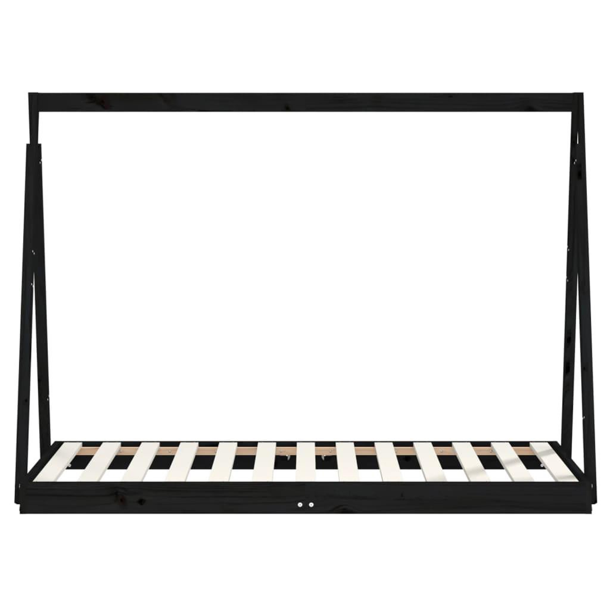 Voir la diapositive 4 : VIDAXL Cadre de lit pour enfant noir 80x160 cm bois de pin massif