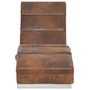 Voir la diapositive 5 : VIDAXL Chaise longue de massage Marron Similicuir daim