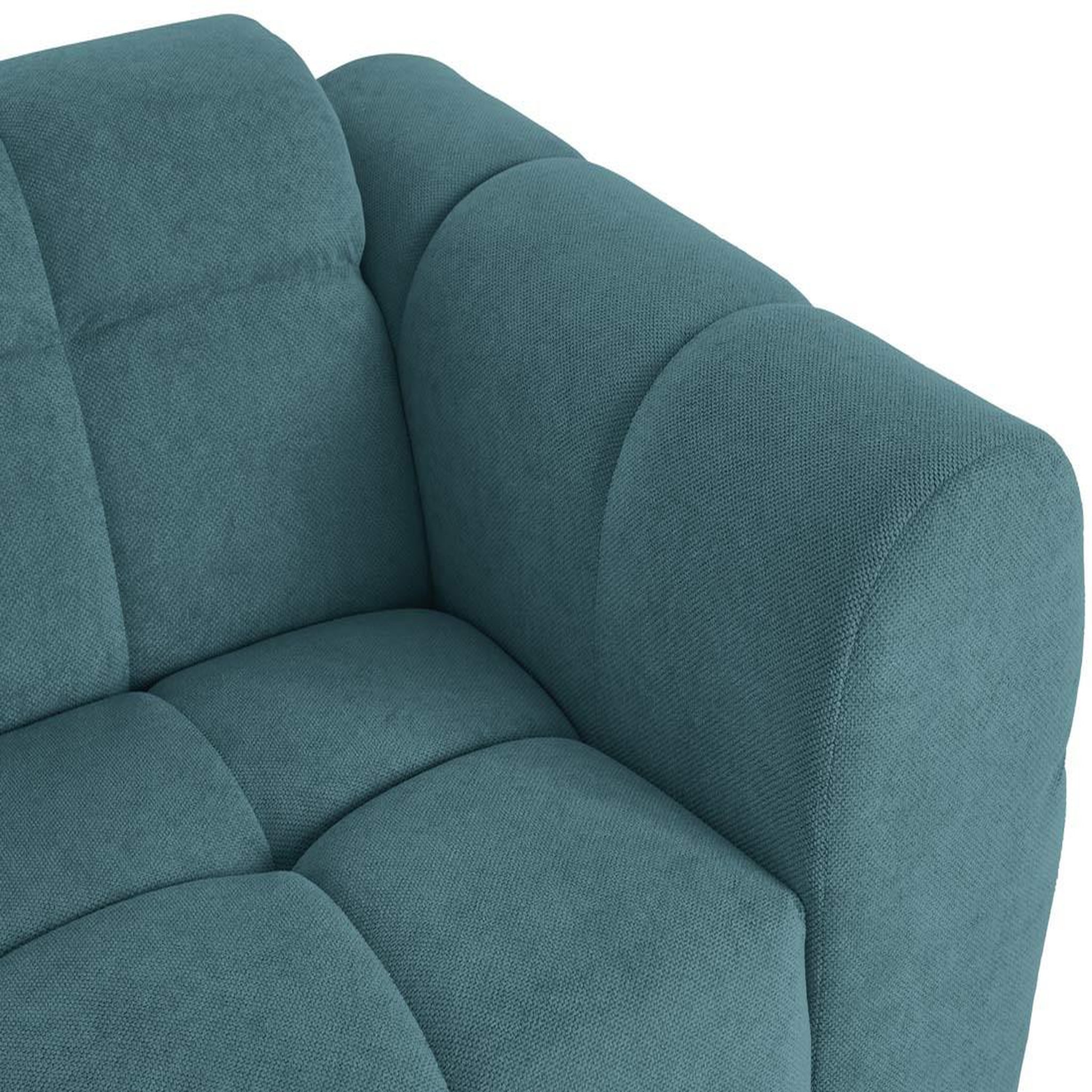 Voir la diapositive 6 : BEST MOBILIER Ray - canapé droit 2 places en tissu texturé