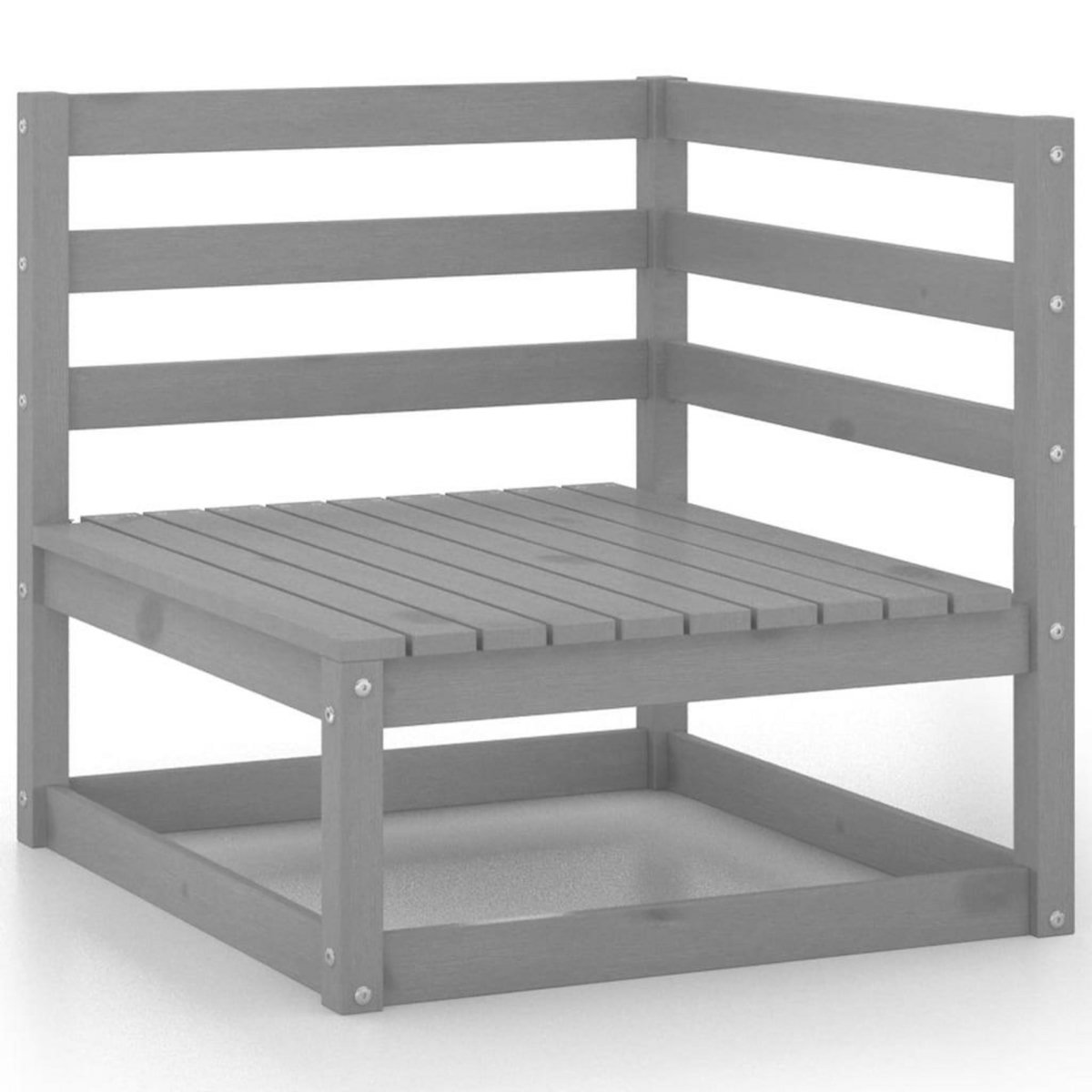 VIDAXL Salon de jardin 11 pcs gris bois de pin massif