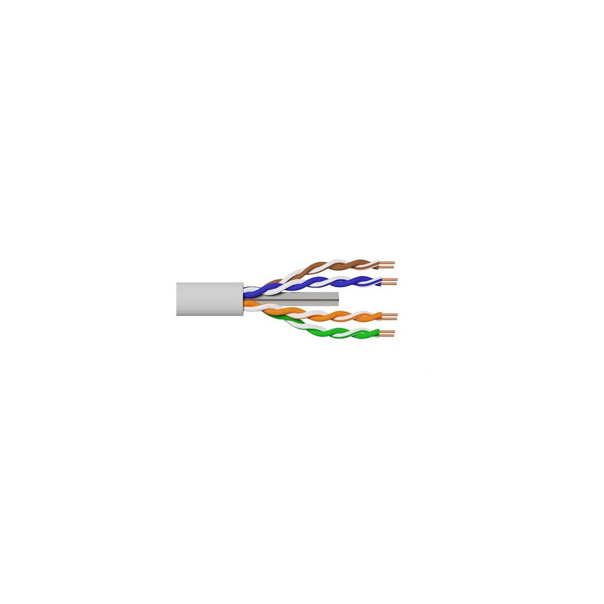 LINK Link LK305U5E Câble Réseau UTP Solide Cat 5E 305 M Gris Gaine LSZH CPR Classe Eca