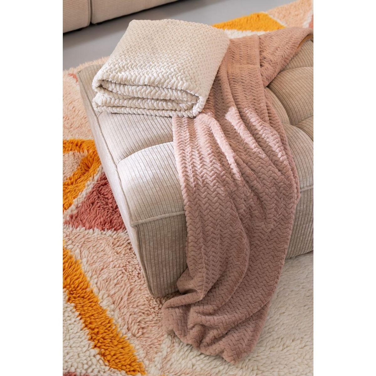 Paris Prix Plaid Uni  Winter  130x180cm Beige