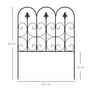 Voir la diapositive 3 : OUTSUNNY Clôture bordure de jardin dim. totales 307L x 83H cm métal époxy noir