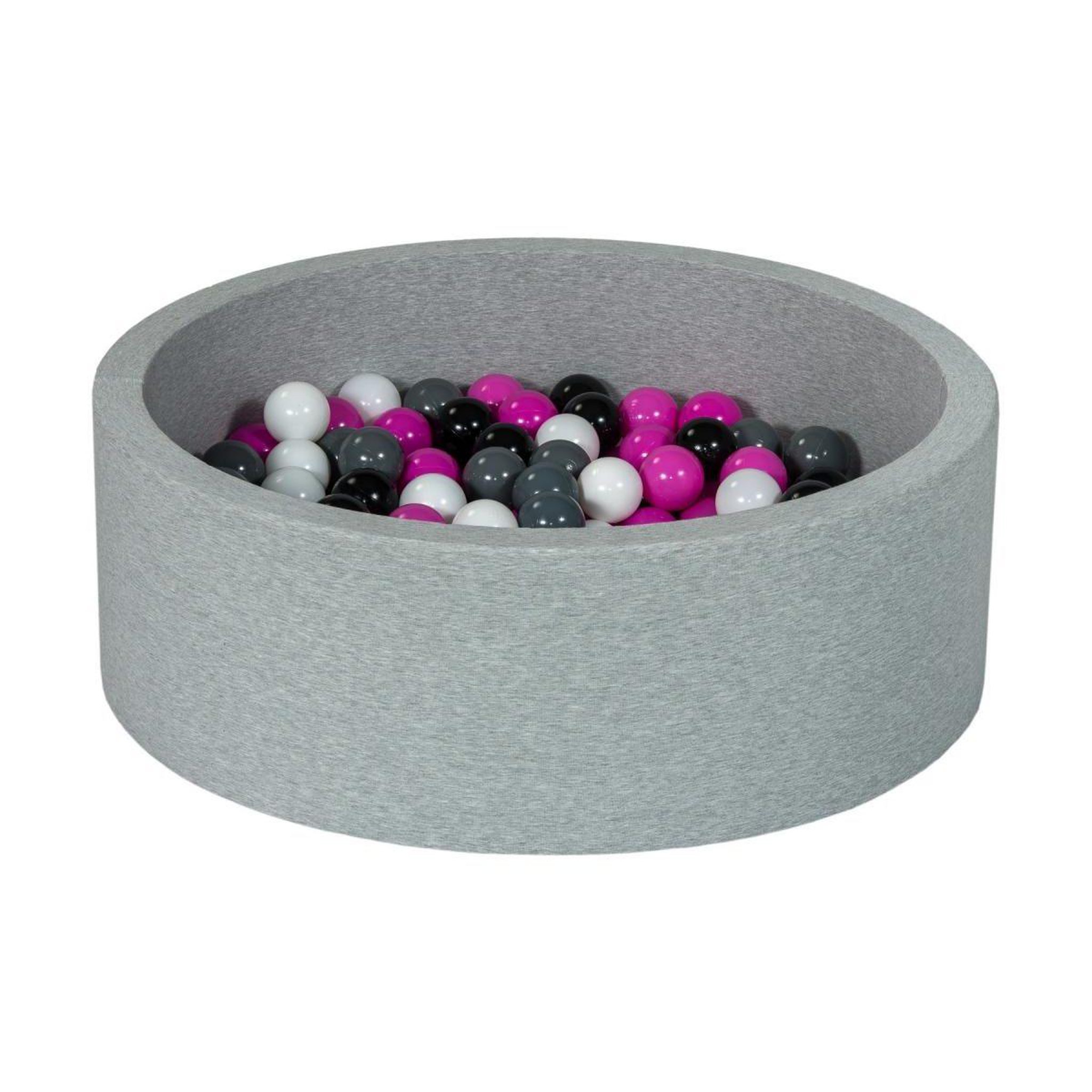 VELINDA Piscine à balles noir, blanc, rose,gris -  200 balles