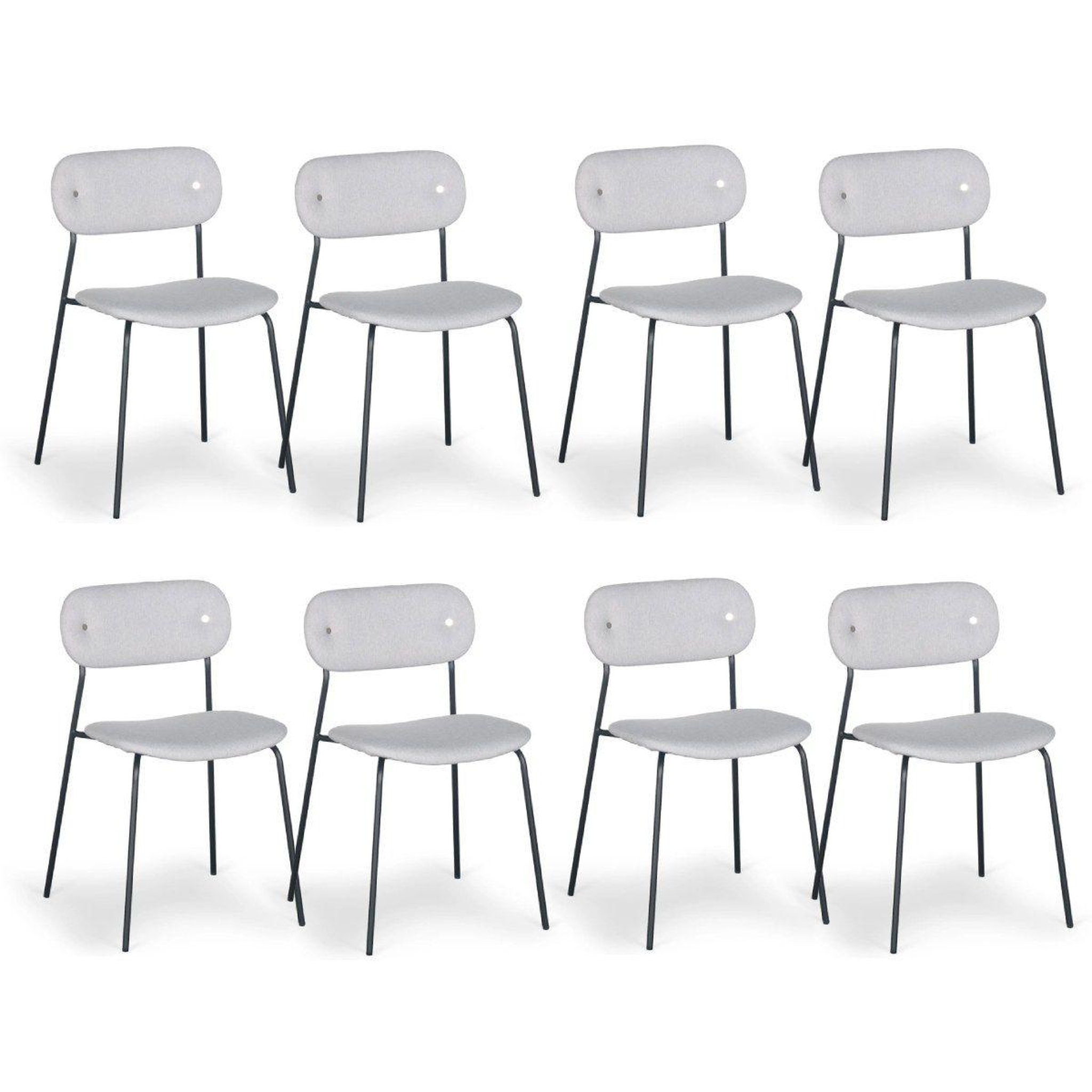 Voir la diapositive 1 : Paris Prix Lot de 8 Chaises Design  Tyler  80cm Gris