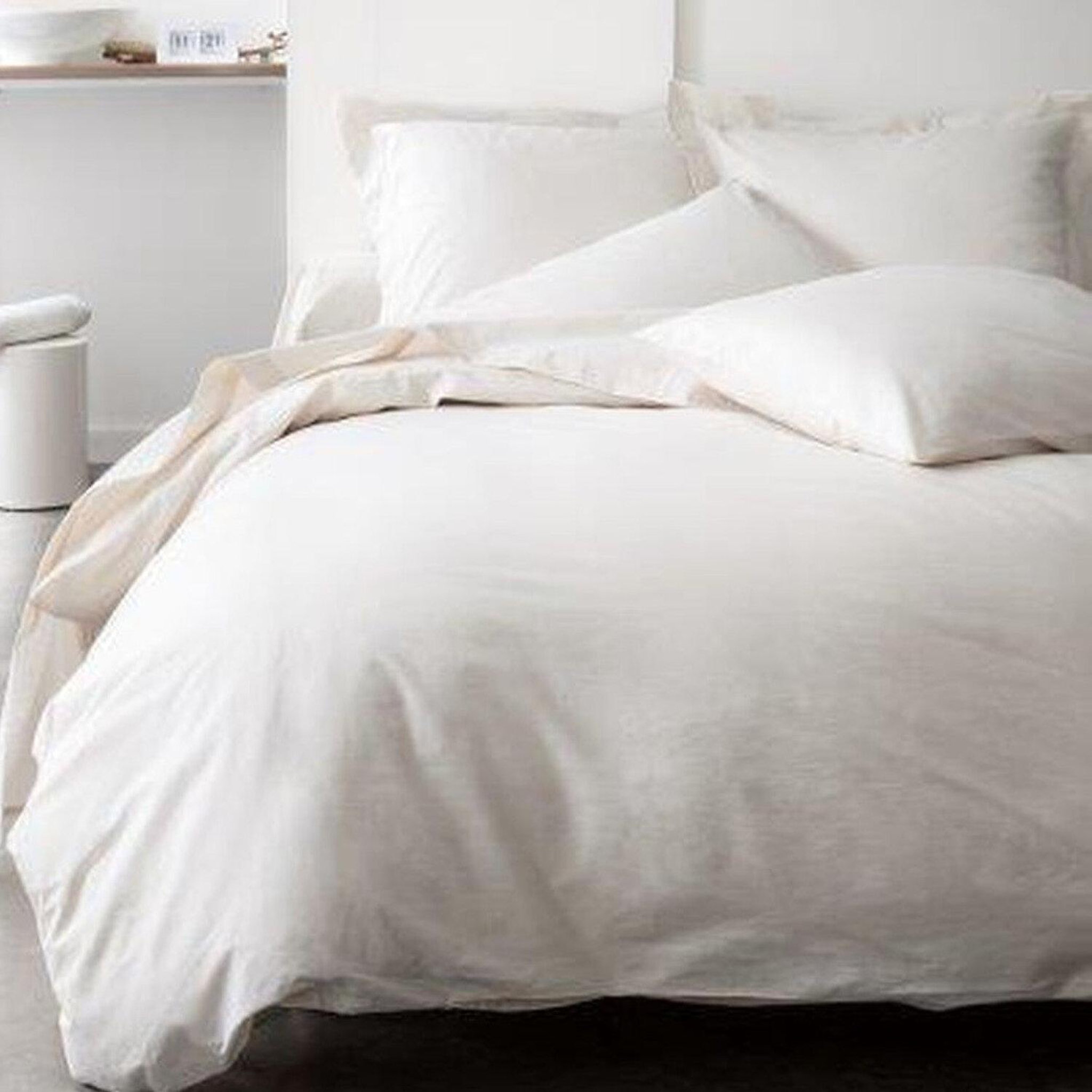 Voir la diapositive 3 : Home collection Housse de couette 100% coton uni