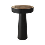 Rendez vous déco Table d'appoint ronde noire en bois de suar D35 cm-Janah