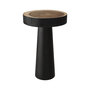 Voir la diapositive 1 : Rendez vous déco Table d'appoint ronde noire en bois de suar D35 cm-Janah