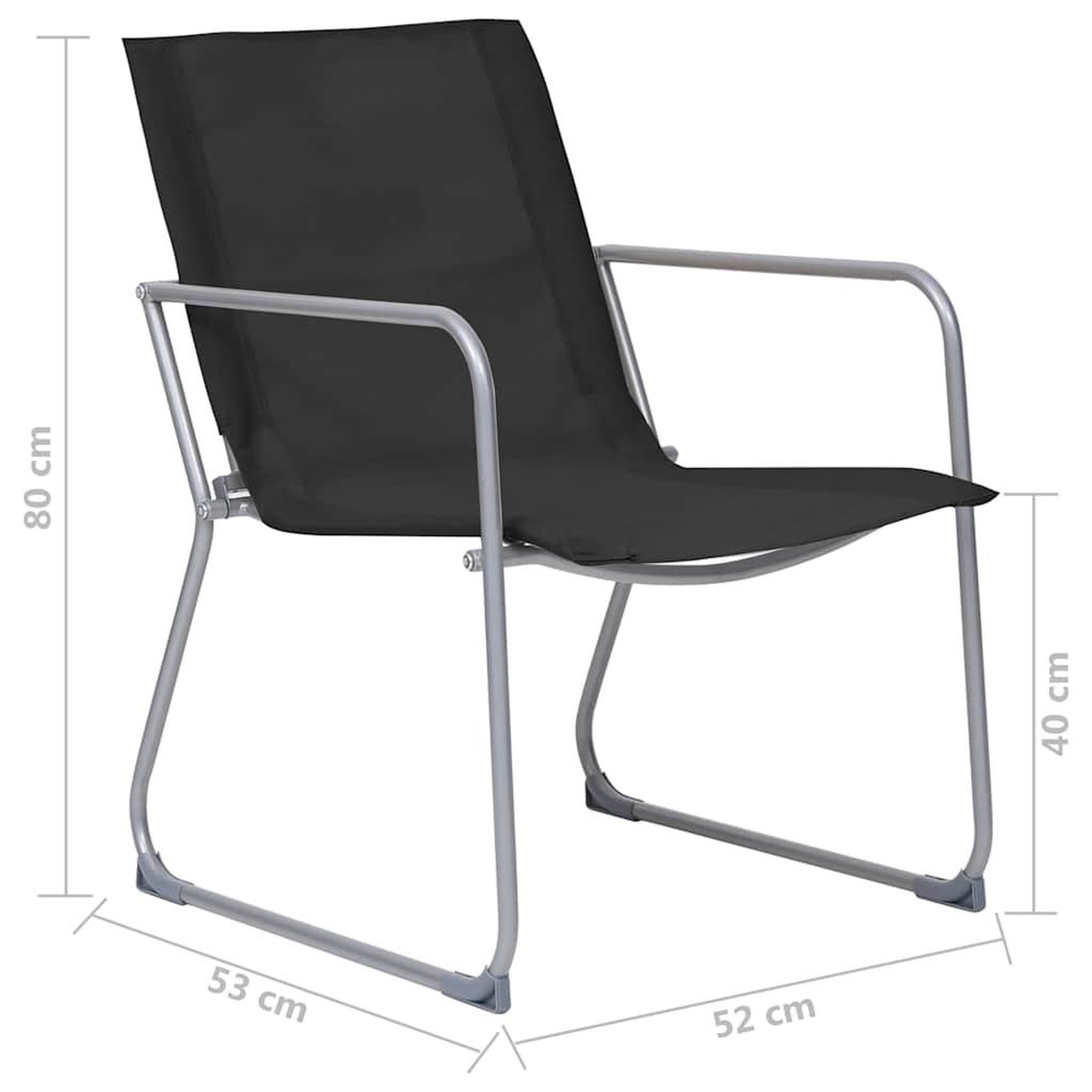 Voir la diapositive 3 : VIDAXL Salon de jardin 4 pcs Tissu et acier Noir