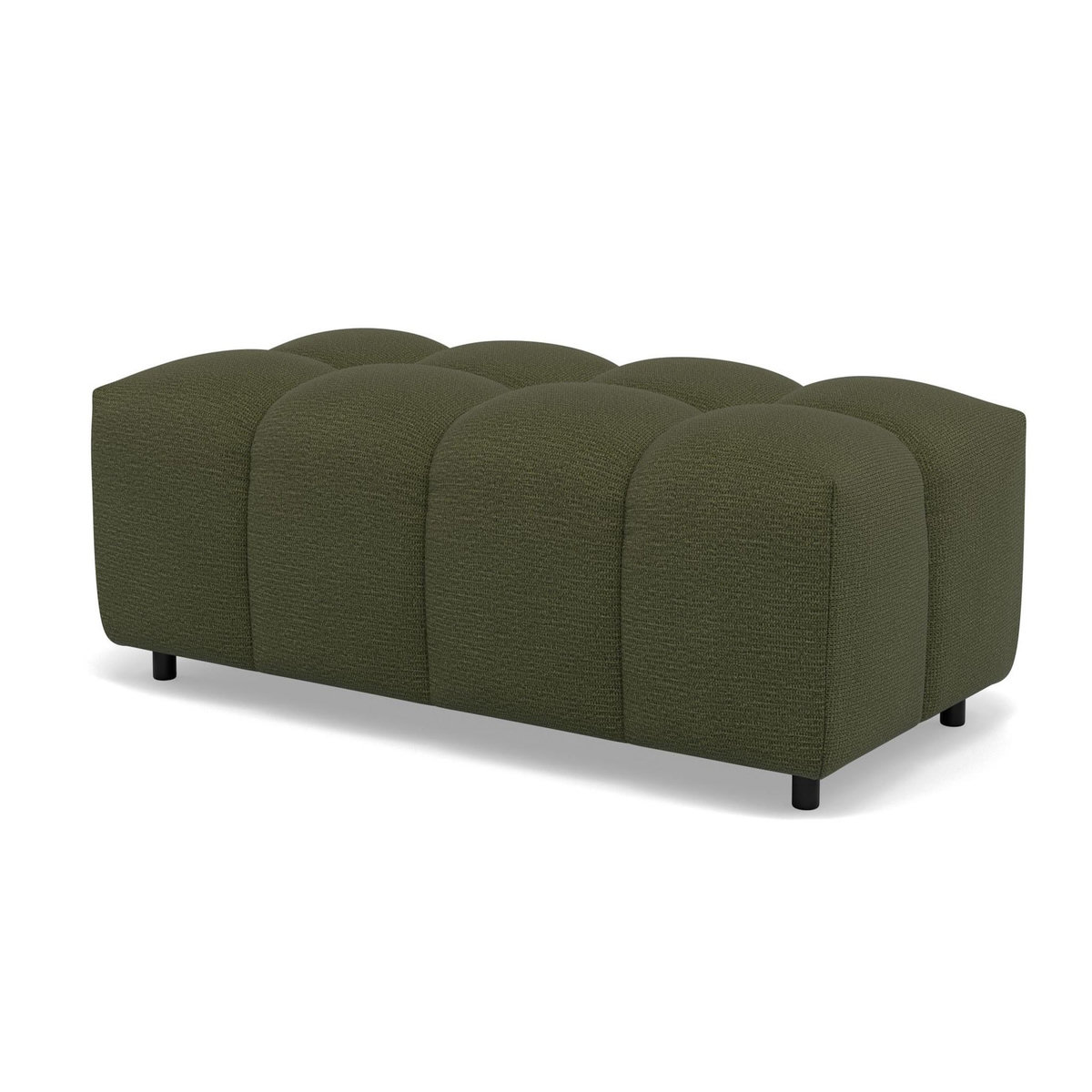 LISA DESIGN Adelaide - canapé d'angle réversible 4 places avec pouf d'appoint en tissu texturé