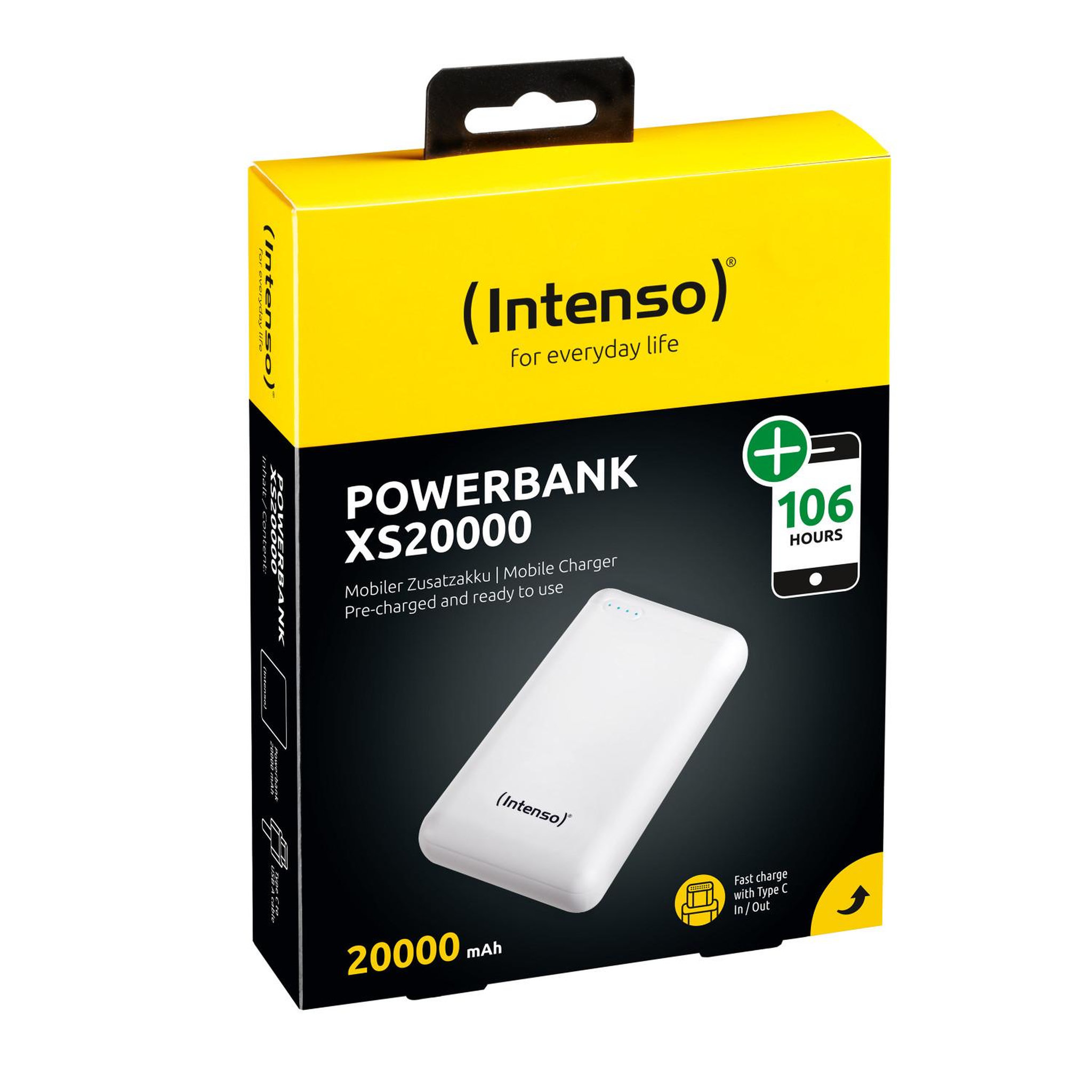 Voir la diapositive 3 : Intenso Intenso xs20000 powerbank zusatzakku lipo 20000 mah 7313552 lithium polymère (lipo) blanc
