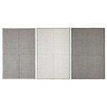 ATMOSPHERA Lot de 3 Torchons  Imprimé  45x70cm Gris