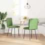 Voir la diapositive 2 : VIDAXL Chaises a manger lot de 2 Vert clair Velours